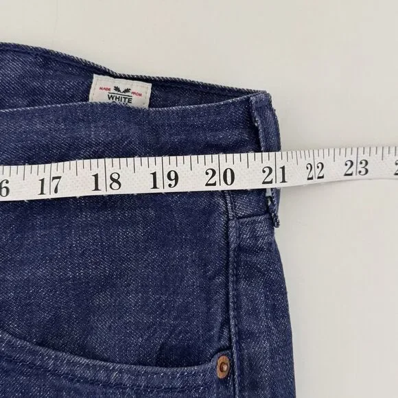 Levis Jeans Mens 42x30 Blue 501 Straight Fit Button Fly White Oak Cone Denim